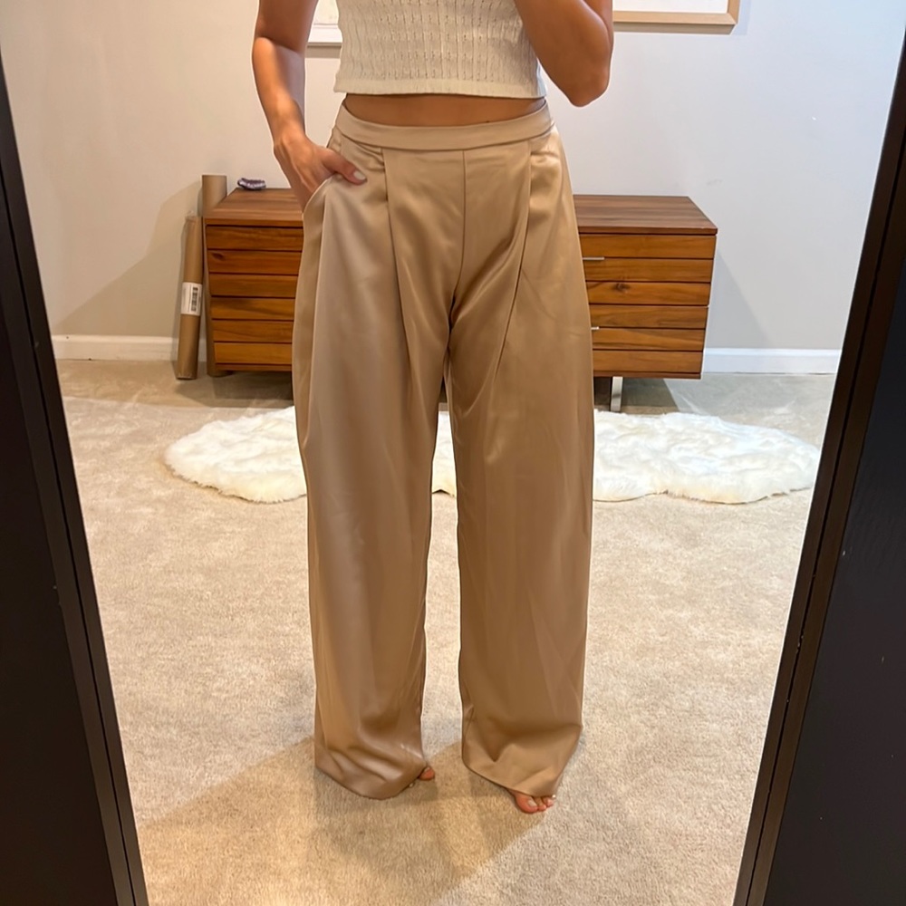 SOLD ASOS DESIGN tailored occasion wide leg pants - beige